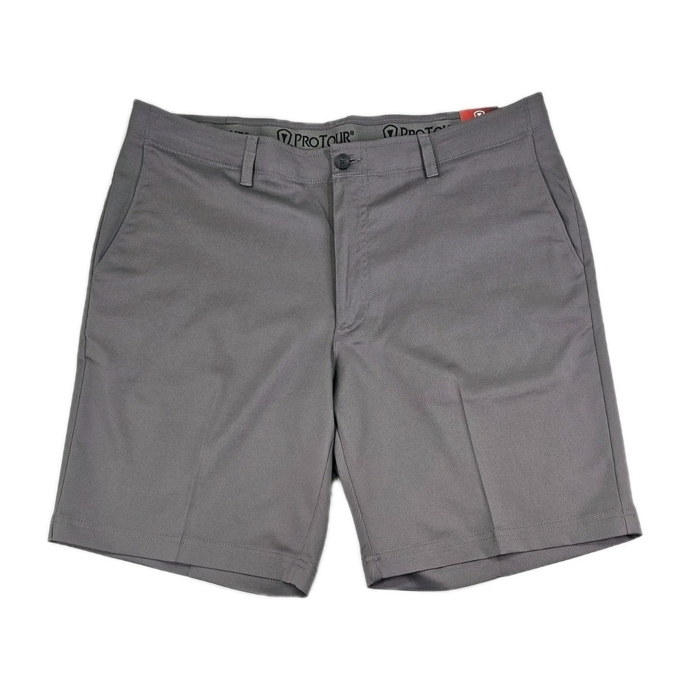New Pro Tour Mens 38 Motionplay 360 Golf Shorts Gray Stretch Moisture Wicking